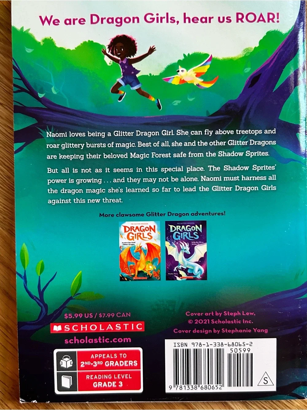 Scholastic Dragon Girls Book Back Covers — Blue, Green, Purple, Pink Accents